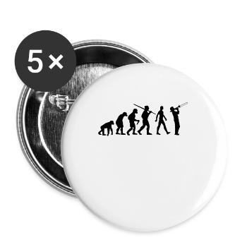 Posaune Evolution Posaunist - Buttons klein 25 mm (5er Pack) - Weiß - Vorne