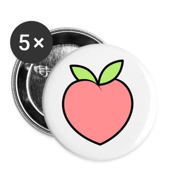 peach - Buttons small 1''/25 mm (5-pack) - white - Front