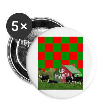 County Mayo GAA - Buttons small 1''/25 mm (5-pack) - white - Front