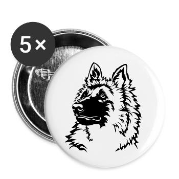 Tervuren Head - Buttons small 1''/25 mm (5-pack) - white - Front