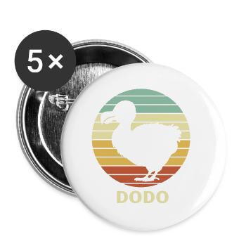 Dodo - Buttons klein 25 mm (5er Pack) - Weiß - Vorne
