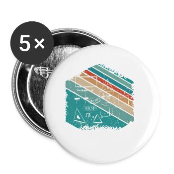 Math Teacher Mathematics Design - Buttons small 1''/25 mm (5-pack) - white - Front