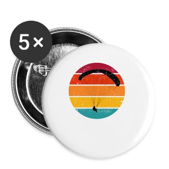 Parapente Cadeau Parapente Parapente Parapente Shirt - Lot de 5 petits badges (25 mm) - blanc - Devant