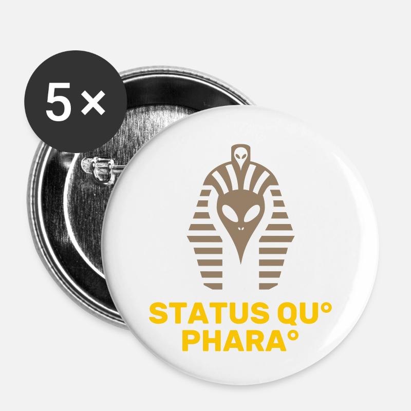 Status Quo Pharaoh - Buttons small 1''/25 mm (5-pack) - white
