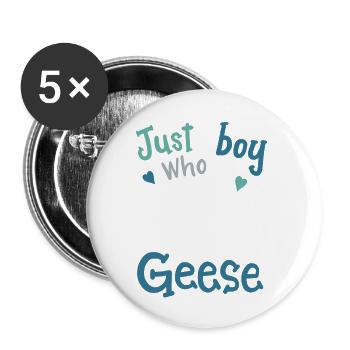 Gänse Gans Gänseliebhaber - Buttons klein 25 mm (5er Pack) - Weiß - Vorne