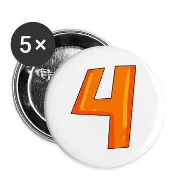 Four 4 - Buttons small 1''/25 mm (5-pack) - white - Front
