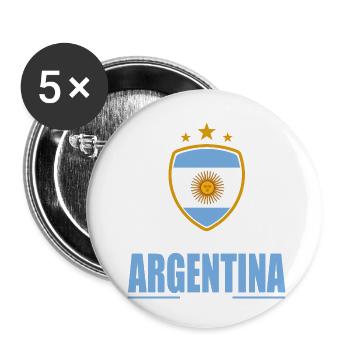 Argentine Sports - Lot de 5 petits badges (25 mm) - blanc - Devant