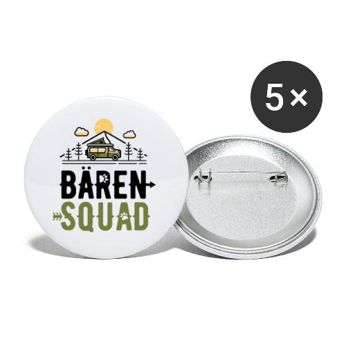 Bären Squad - Camper Ausbau, Van Reisen u. Outdoor - Buttons klein 25 mm (5er Pack)