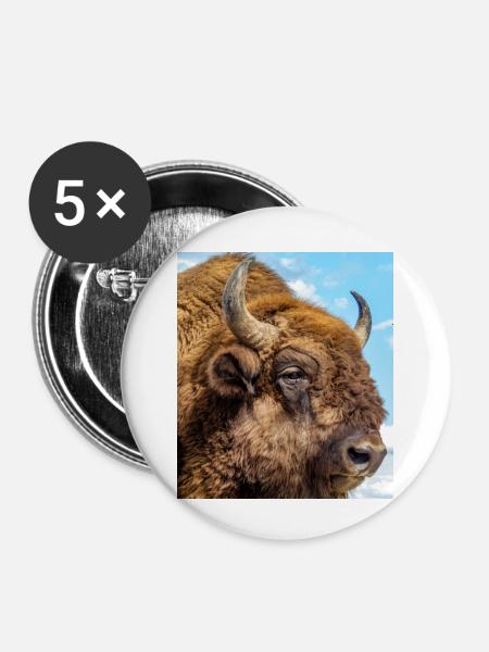 Wisent - Buttons klein 25 mm (5er Pack) - Weiß