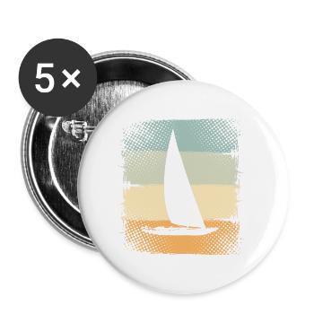 Sailing ship - Buttons small 1''/25 mm (5-pack) - white - Front