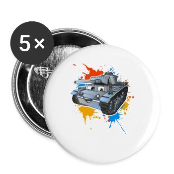 Tank - Buttons small 1''/25 mm (5-pack) - white - Front