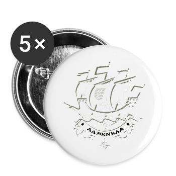 Aabenraa Denmark - Buttons small 1''/25 mm (5-pack) - white - Front