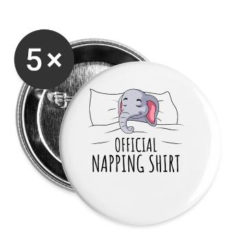 Éléphant - Lot de 5 petits badges (25 mm) - blanc - Devant
