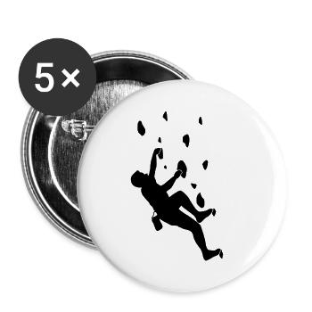 Alpinistes Alpinistes Mur d’escalade Salle d’escalade - Lot de 5 petits badges (25 mm) - blanc - Devant