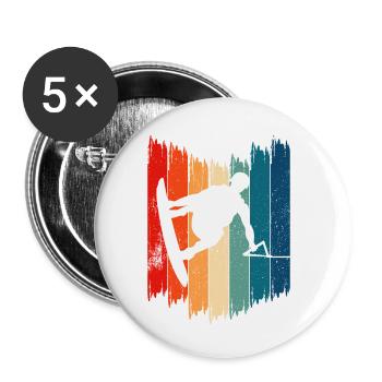 Wakeboard Vintage Wakeboarding - Buttons small 1''/25 mm (5-pack) - white - Front