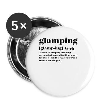 Glamping Definition - Buttons small 1''/25 mm (5-pack) - white - Front