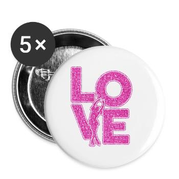 Eiskunstlauf - Buttons klein 25 mm (5er Pack) - Weiß - Vorne