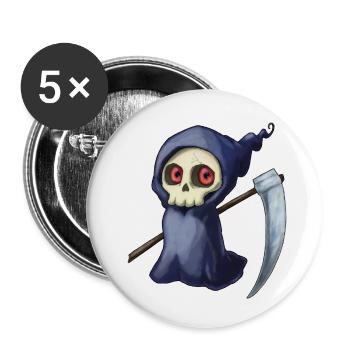 Petite mort - Lot de 5 petits badges (25 mm) - blanc - Devant