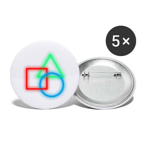 geometrie Fromen - Buttons klein 25 mm (5er Pack)