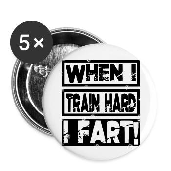 amitié musculation entraînement équipe buddy citation - Lot de 5 petits badges (25 mm) - blanc - Devant