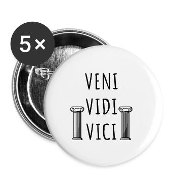 Veni Vidi Vici, Empire romain - Lot de 5 petits badges (25 mm) - blanc - Devant