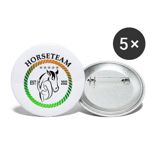Horseteam Pferde Reiten Logo - Buttons klein 25 mm (5er Pack)