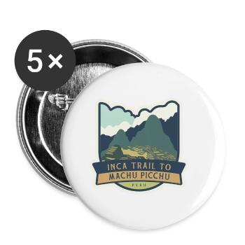 Inca Trail to Machu Picchu – Peru - Buttons small 1''/25 mm (5-pack) - white - Front