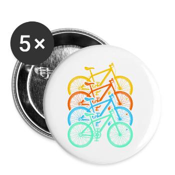 Bicycle - Buttons small 1''/25 mm (5-pack) - white - Front