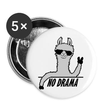 No Drama Lama - Buttons small 1''/25 mm (5-pack) - white - Front