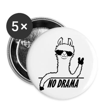 Lama No Drama - Buttons small 1''/25 mm (5-pack) - white - Front