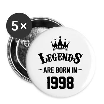 Legends are Born in 1998 - Buttons small 1''/25 mm (5-pack) - white - Front