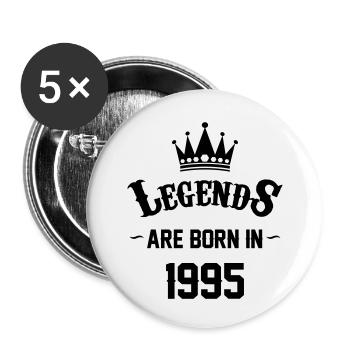 Legends are Born in 1995 - Buttons small 1''/25 mm (5-pack) - white - Front