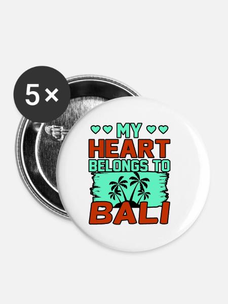 Bali - Buttons klein 25 mm (5er Pack) - Weiß