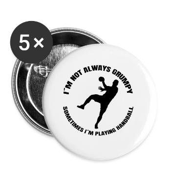 Handballer Handball Handballteam Handballspielerin - Buttons klein 25 mm (5er Pack) - Weiß - Vorne