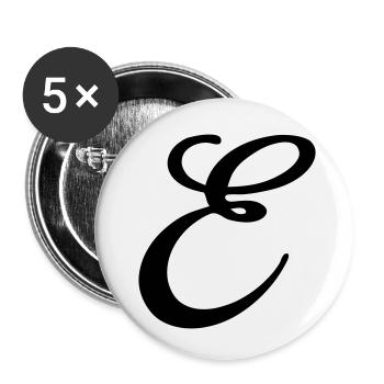 E - Buttons klein 25 mm (5er Pack) - Weiß - Vorne