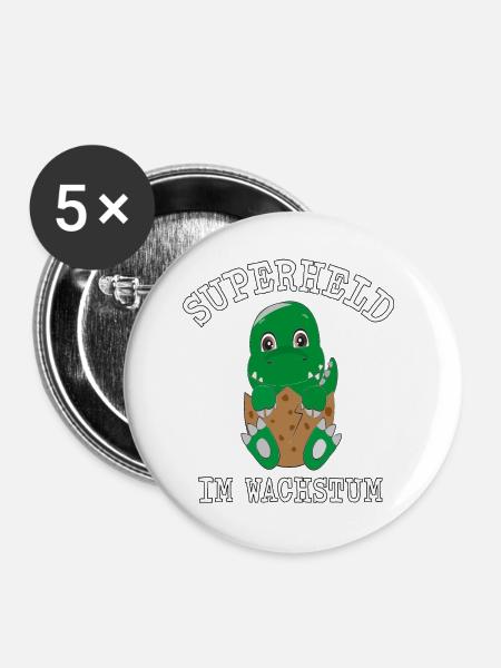 Superheld im Wachstum Kids - Buttons klein 25 mm (5er Pack) - Weiß