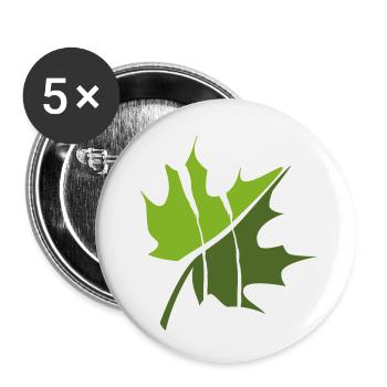 GOWILD Maple Leaf - Buttons klein 25 mm (5er Pack) - Weiß - Vorne