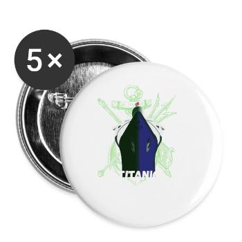 Titanic Remembered, RMS Titanic remembrance day - Buttons small 1''/25 mm (5-pack) - white - Front