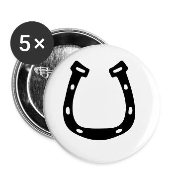 Fer à cheval Lucky Charm Mariage Cheval Dictons - Lot de 5 petits badges (25 mm) - blanc - Devant