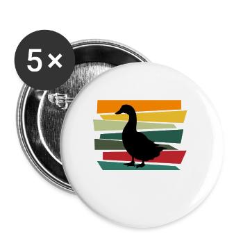 Duck Quitsche Duck Erpel Duck Yellow Rubber Duck - Buttons small 1''/25 mm (5-pack) - white - Front
