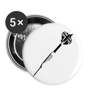 Darts Darts England Darts Darts Player Sport 1 - Buttons small 1''/25 mm (5-pack) - white - Front