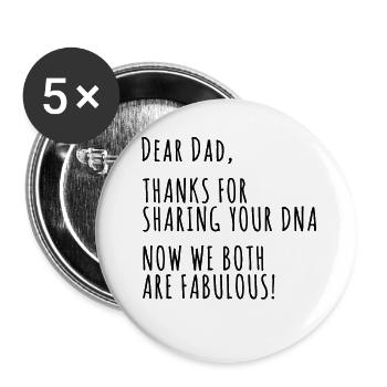 Dear Thanks For Sharing Your DNA - Buttons small 1''/25 mm (5-pack) - white - Front