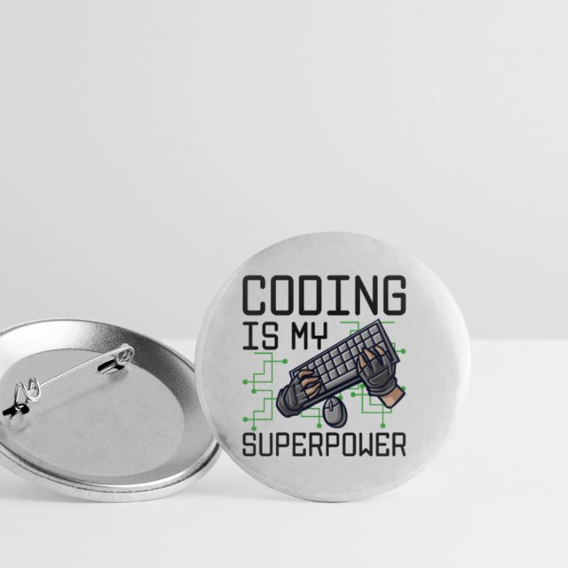 Coding Is My Superpower Programming Coder Computer Buttons klein 25 mm (5er Pack)