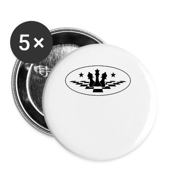 Chess Player - Buttons small 1''/25 mm (5-pack) - white - Front