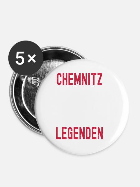 Chemnitz - Buttons klein 25 mm (5er Pack) - Weiß