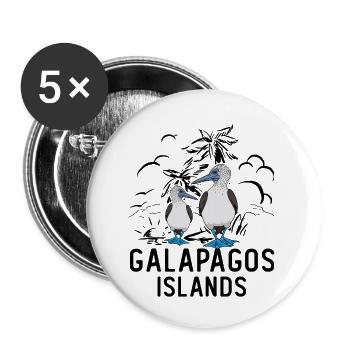 Gannets Seabirds Blue-footed - Buttons small 1''/25 mm (5-pack) - white - Front