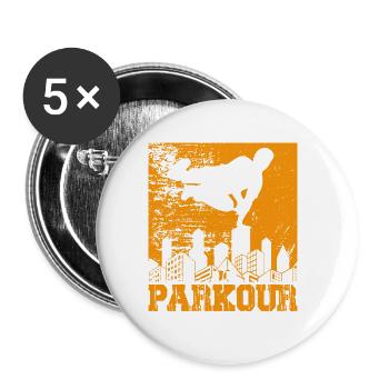 Parkour - Buttons small 1''/25 mm (5-pack) - white - Front