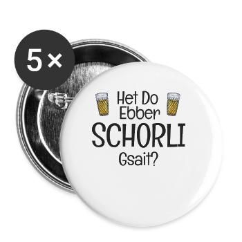 Weinschorle Schorle Badisch - Buttons klein 25 mm (5er Pack) - Weiß - Vorne