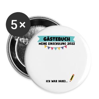 School Enrolment 2022 Gift School - Buttons small 1''/25 mm (5-pack) - white - Front
