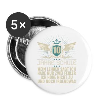 Realschule bestanden Realschulabschluss 2022 - Buttons klein 25 mm (5er Pack) - Weiß - Vorne